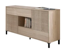 Credenza rovere cannettato 151x41x80h cm 2 ante e 2 cassetti - Abib