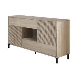Credenza rovere cannettato 151x41x80h cm 2 ante e 2 cassetti - Abib