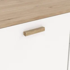 Credenza rovere e bianca 147x39x73h cm 2 ante e 3 cassetti - Pepito