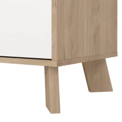 Credenza rovere e bianca 195x39x73h cm 4 ante e 1 cassetto - Wukong