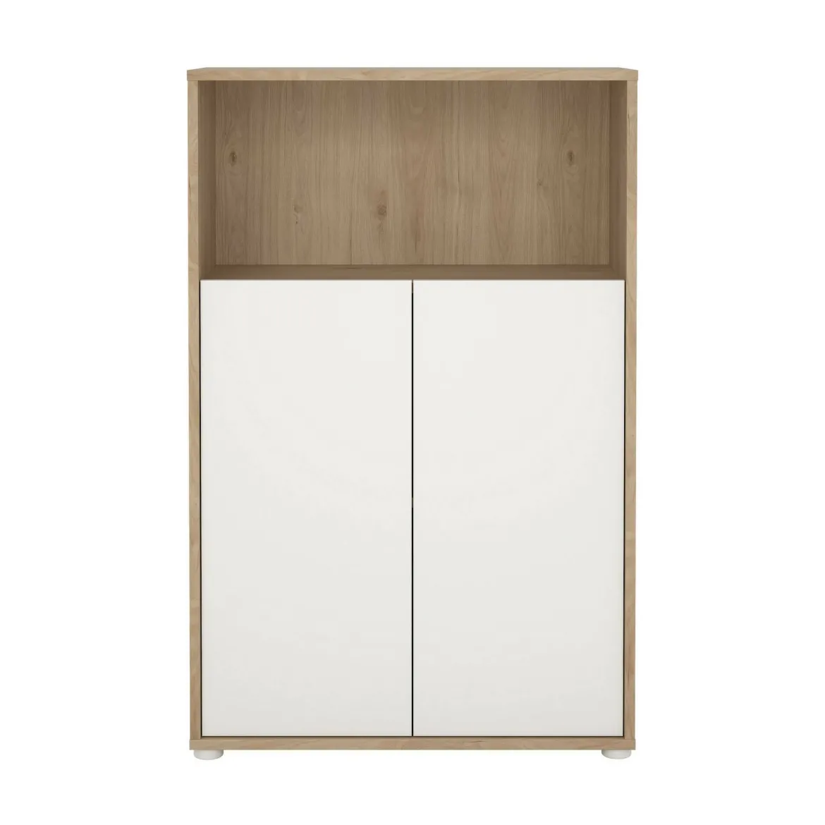 Credenza rovere e bianca 79x34x123h cm 2 ante - Canossa