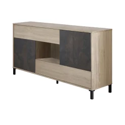 Credenza rovere e ossido 151x41x80h cm 2 ante e 2 cassetti - Abib