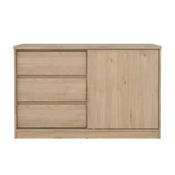 Credenza rovere 118x50x75h cm 1 anta e 3 cassetti - Bebinca
