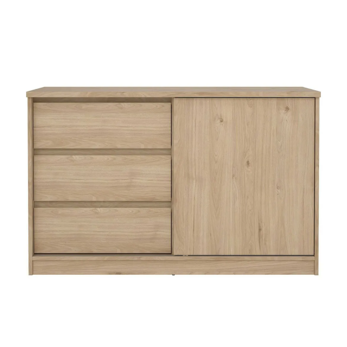 Credenza rovere 118x50x75h cm 1 anta e 3 cassetti - Bebinca