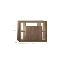 Credenza rovere 134x42x102h cm 2 ante - Angelie