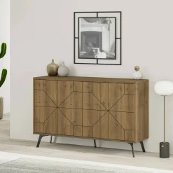 Credenza rovere 123x35x77h cm 4 ante - Brunale