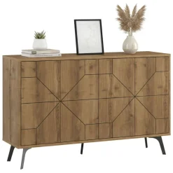 Credenza rovere 123x35x77h cm 4 ante - Brunale