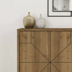 Credenza rovere 123x35x77h cm 4 ante - Brunale