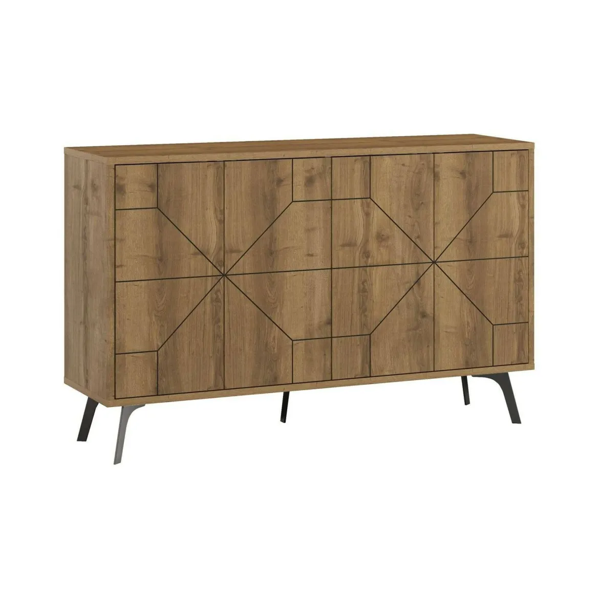 Credenza rovere 123x35x77h cm 4 ante - Brunale