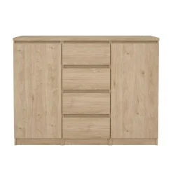 Credenza rovere 120x50x90h cm 2 ante e 4 cassetti - Angelika