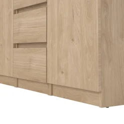 Credenza rovere 120x50x90h cm 2 ante e 4 cassetti - Angelika