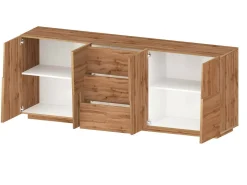 Credenza rovere 220x44x86h cm 4 ante e 3 cassetti - Astel