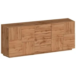 Credenza rovere 220x44x86h cm 4 ante e 3 cassetti - Astel