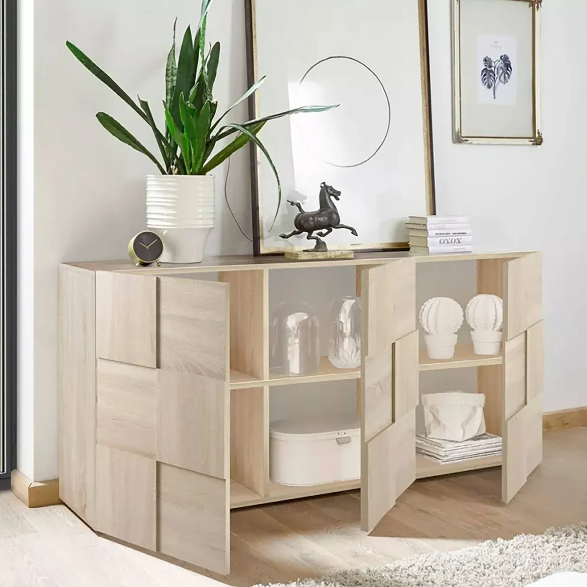 Credenza rovere 181x43x84h cm 3 ante - Ulysses