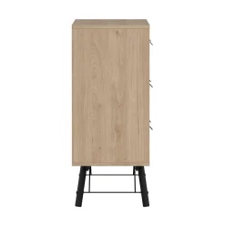 Credenza rovere 101x40x94h cm 6 cassetti - Maka