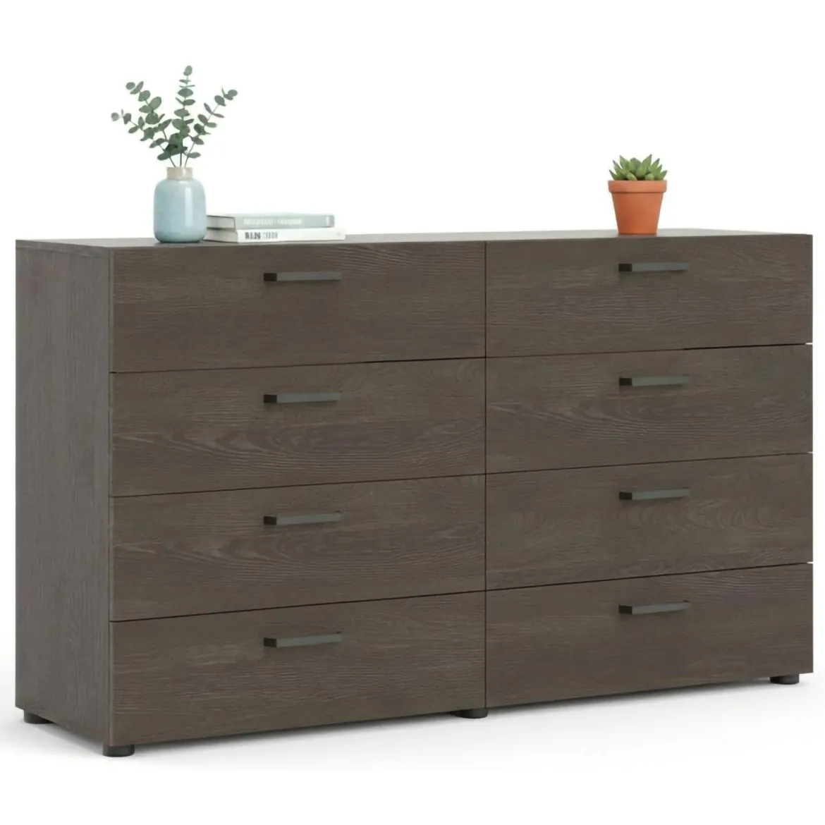 Credenza rovere 140x40x81h cm 8 cassetti - Acetosella