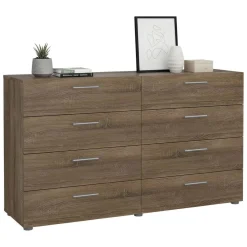 Credenza rovere 140x40x81h cm 8 cassetti - Phethai