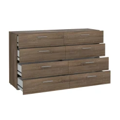 Credenza rovere 140x40x81h cm 8 cassetti - Urduja