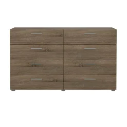 Credenza rovere 140x40x81h cm 8 cassetti - Urduja