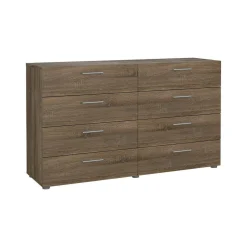 Credenza rovere 140x40x81h cm 8 cassetti - Urduja