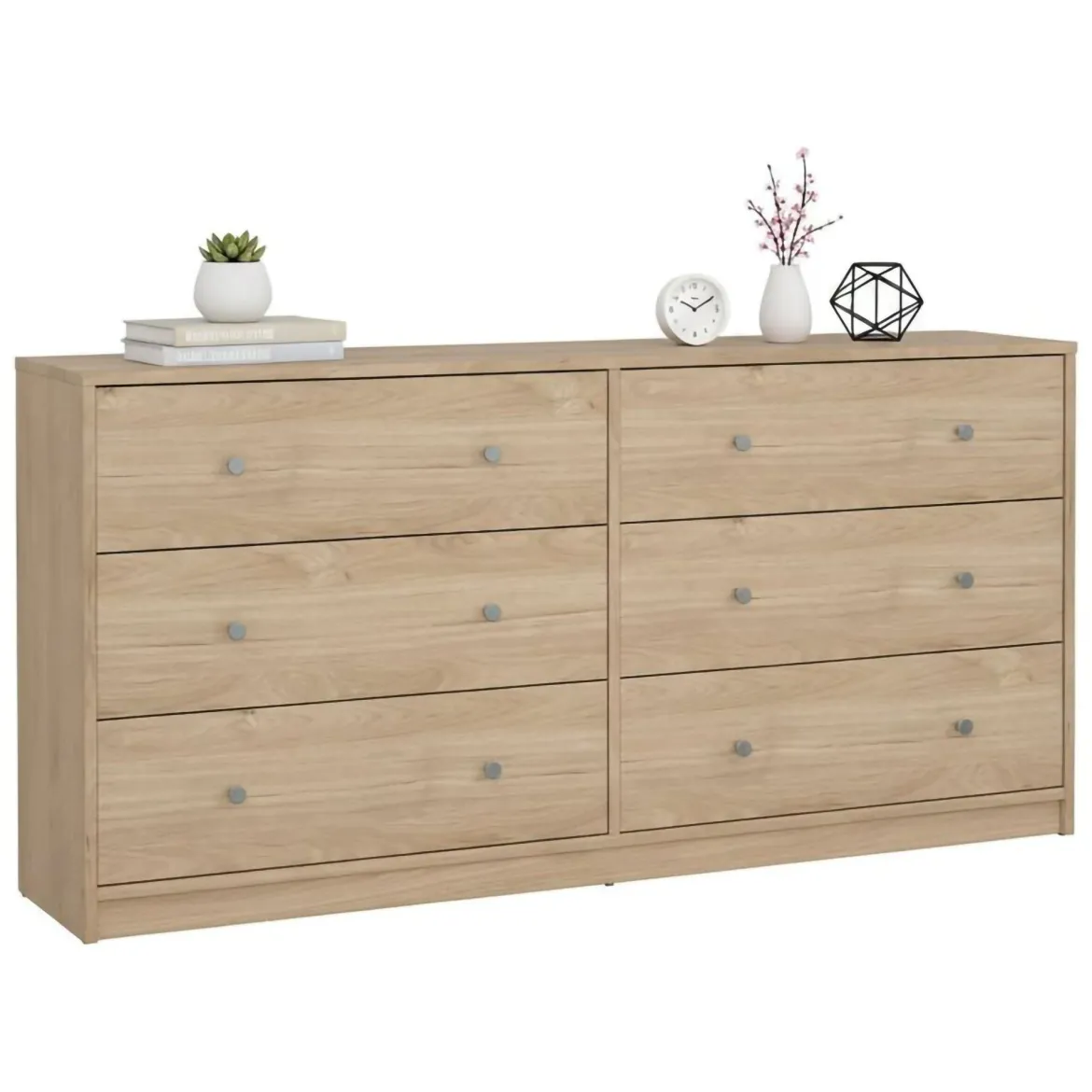 Credenza rovere 143x30x68h cm 6 cassetti - Rick