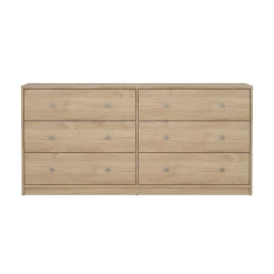 Credenza rovere 143x30x68h cm 6 cassetti - Rick