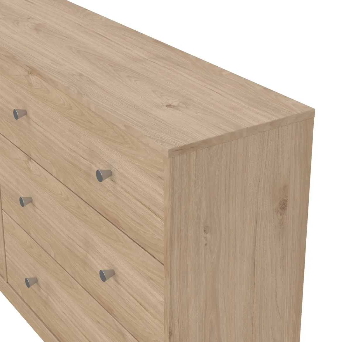 Credenza rovere 143x30x68h cm 6 cassetti - Rick