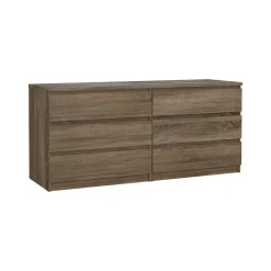 Credenza rovere 153x50x68h cm 6 cassetti - Joyce