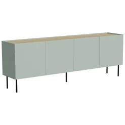 Credenza verde e rovere 200x40x70h cm 4 ante - Sagrado