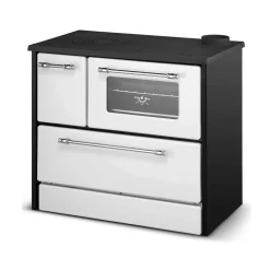 Cucina a legna in metallo bianca e nera 87x51x79h cm - Andalo