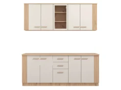 Cucina Beige Marrone Rovere Nodi 2 Cassetti 8 Ripiani, 9 Ante - Ghemme