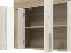 Cucina Beige Marrone Rovere un Cassetto 4 Ripiani, 8 Ante - Interamna