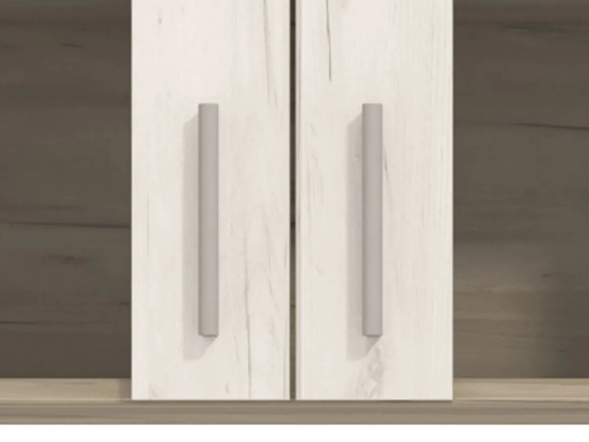 Cucina Beige Marrone Rovere un Cassetto 4 Ripiani, 8 Ante - Interamna