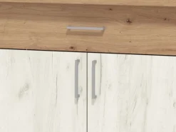 Cucina Bianco Larice Marrone Rovere un Cassetto 5 Ripiani, 9 Ante - Surano