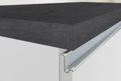 Cucina Bianco Lucido Grigio Ardesia un Cassetto 13 Ripiani, Modulabile Made in Italy - Fonti
