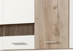 Cucina Bianco Marrone Rovere 2 Cassetti 5 Ripiani, 10 Ante - Bornago