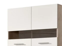 Cucina Bianco Marrone Rovere 3 Cassetti 3 Ripiani, Apertura Battente, Scorrevole - Orlaya