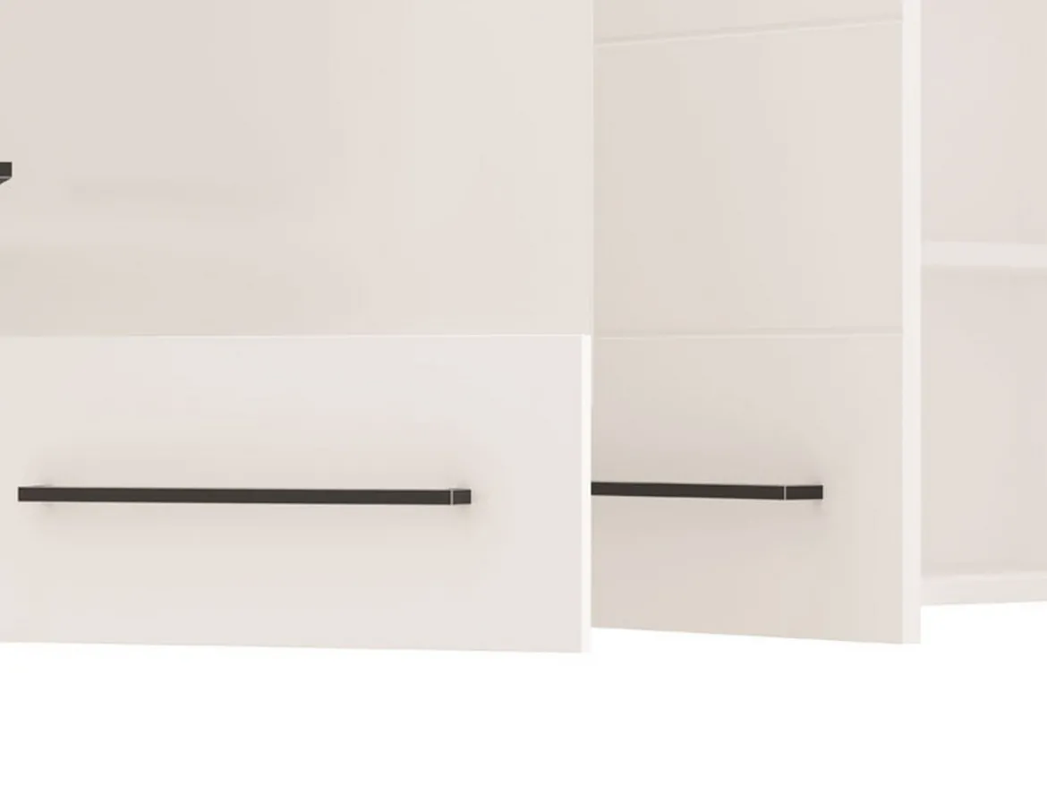 Cucina Bianco Marrone Rovere un Cassetto 3 Ripiani, 8 Ante - Solarolo