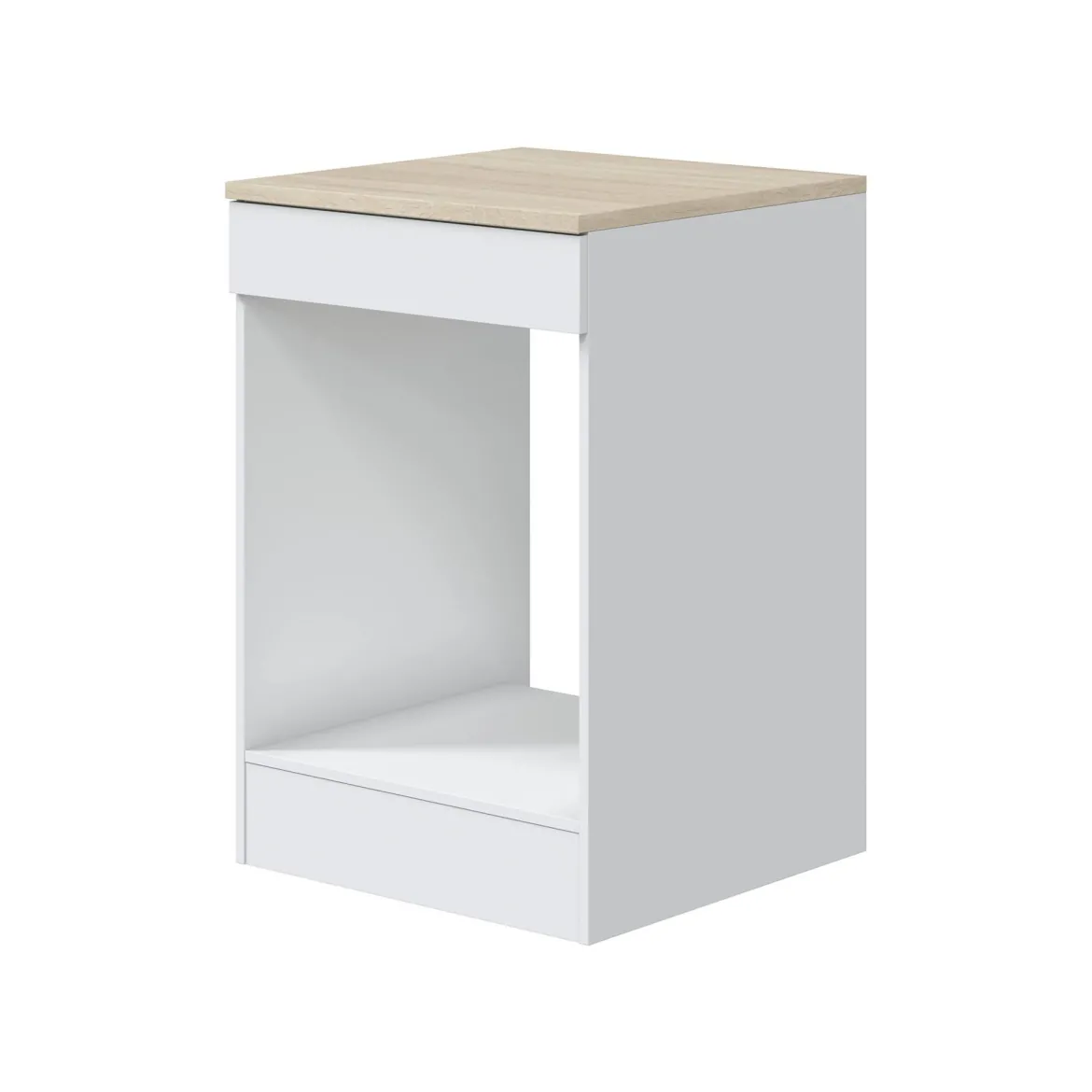Cucina Bianco Marrone Rovere un Cassetto 7 Ripiani, 8 Ante - Colombo