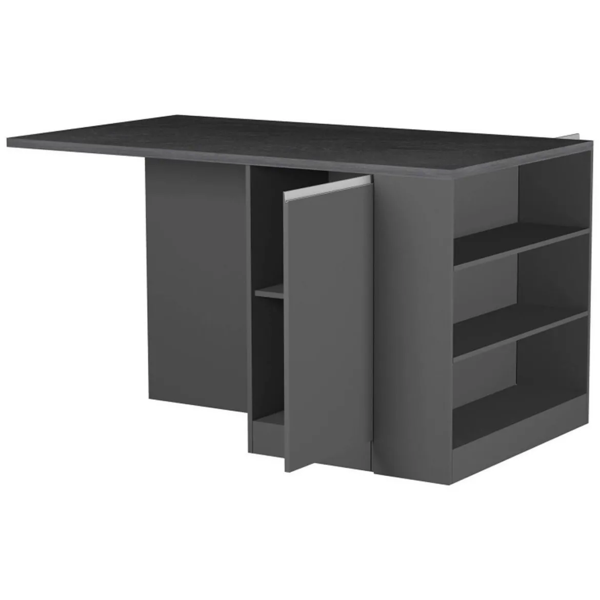 Cucina Grigio Ardesia Grigio Ardesia 3 Cassetti 31 Ripiani, Modulabile Made in Italy - Arlo