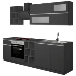 Cucina Grigio Ardesia Grigio Ardesia un Cassetto 19 Ripiani, 7 Ante Made in Italy - Attimis