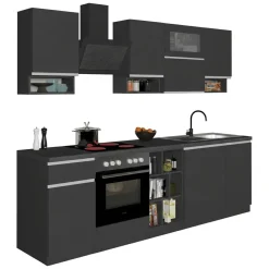 Cucina Grigio Ardesia Grigio Ardesia un Cassetto 19 Ripiani, Modulabile Made in Italy - Attiko