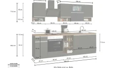 Cucina Grigio Ardesia Grigio Ardesia un Cassetto 19 Ripiani, Modulabile Made in Italy - Attiko