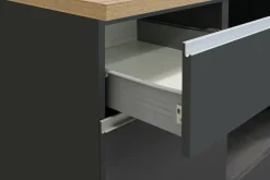 Cucina Grigio Ardesia Marrone Rovere un Cassetto 19 Ripiani, 7 Ante Made in Italy - Attimis