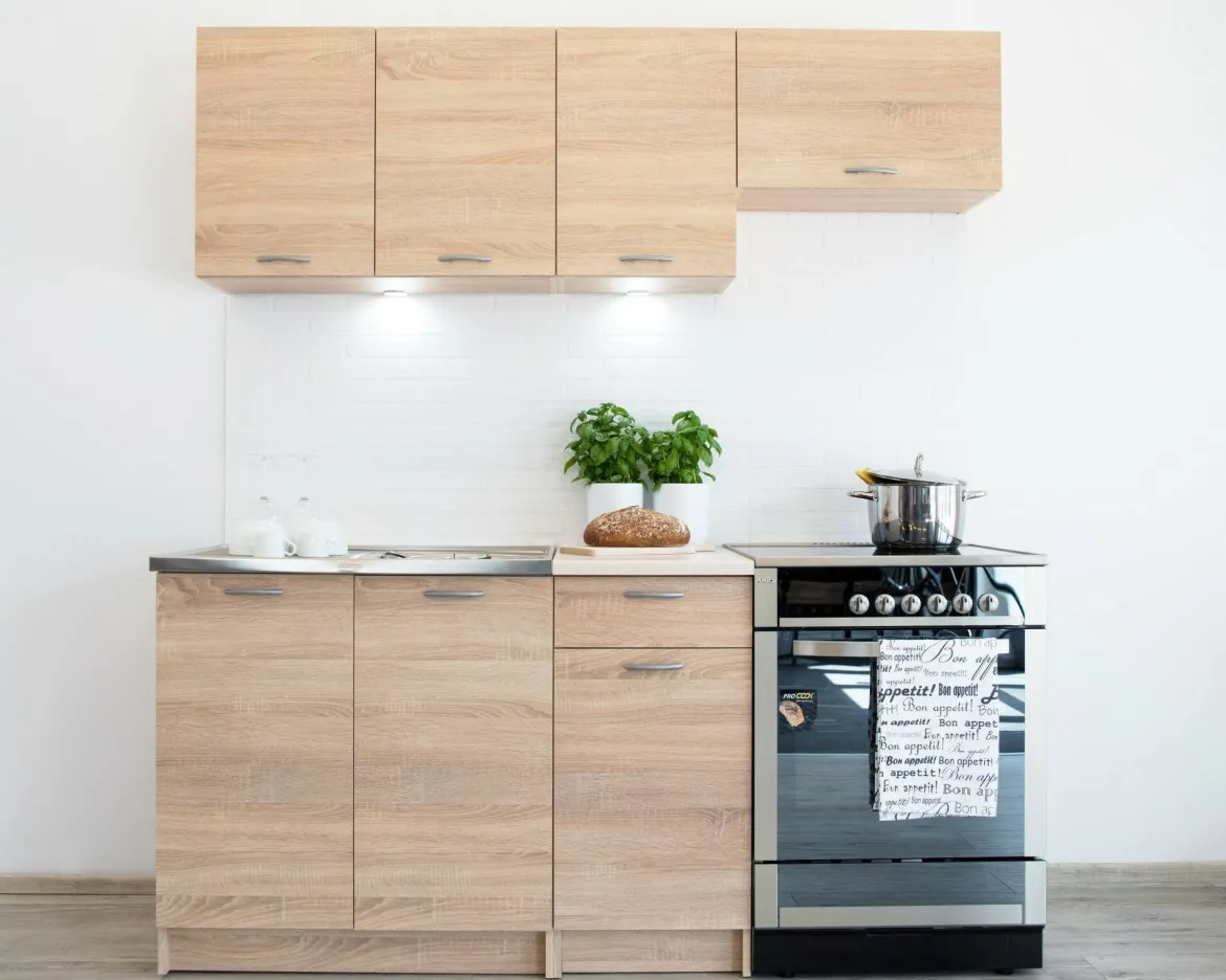 Cucina Marrone Rovere Modulabile un Cassetto, 3 Ripiani - Sora