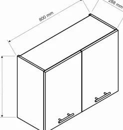 Cucina Marrone Rovere Nodi Modulabile un Cassetto, un Ripiano - Sora