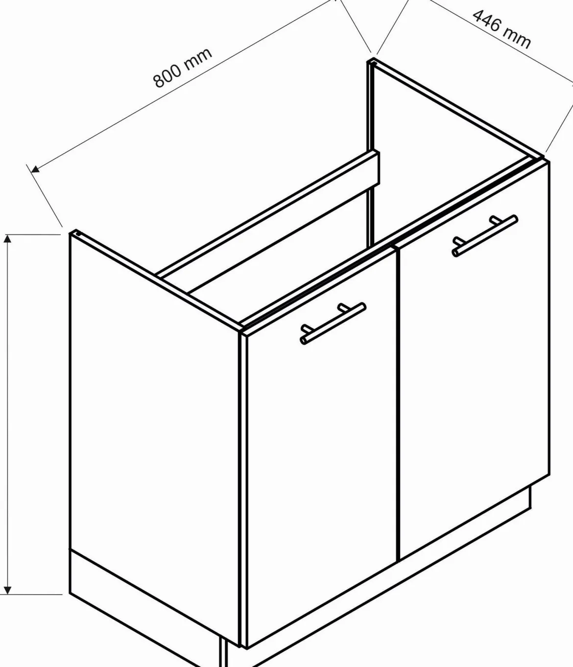 Cucina Marrone Rovere Nodi Modulabile un Cassetto, un Ripiano - Sora