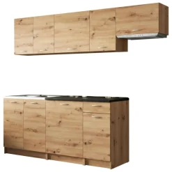 Cucina Marrone Rovere Nodi Modulabile un Cassetto, un Ripiano - Urzulei