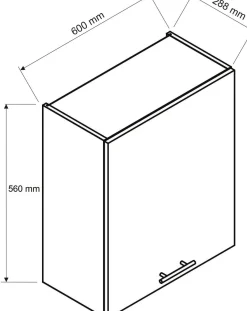 Cucina Marrone Rovere Nodi un Ripiano Modulabile, un Cassetto - Camerino