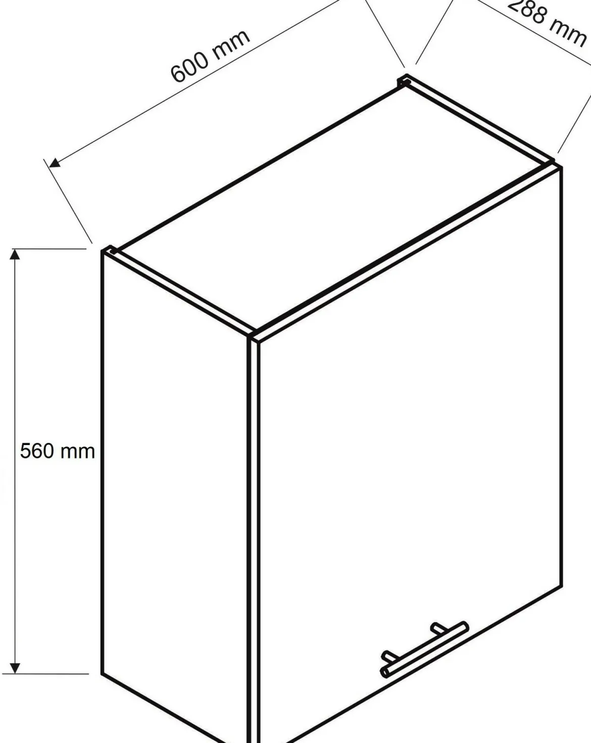 Cucina Marrone Rovere Nodi un Ripiano Modulabile, un Cassetto - Camerino